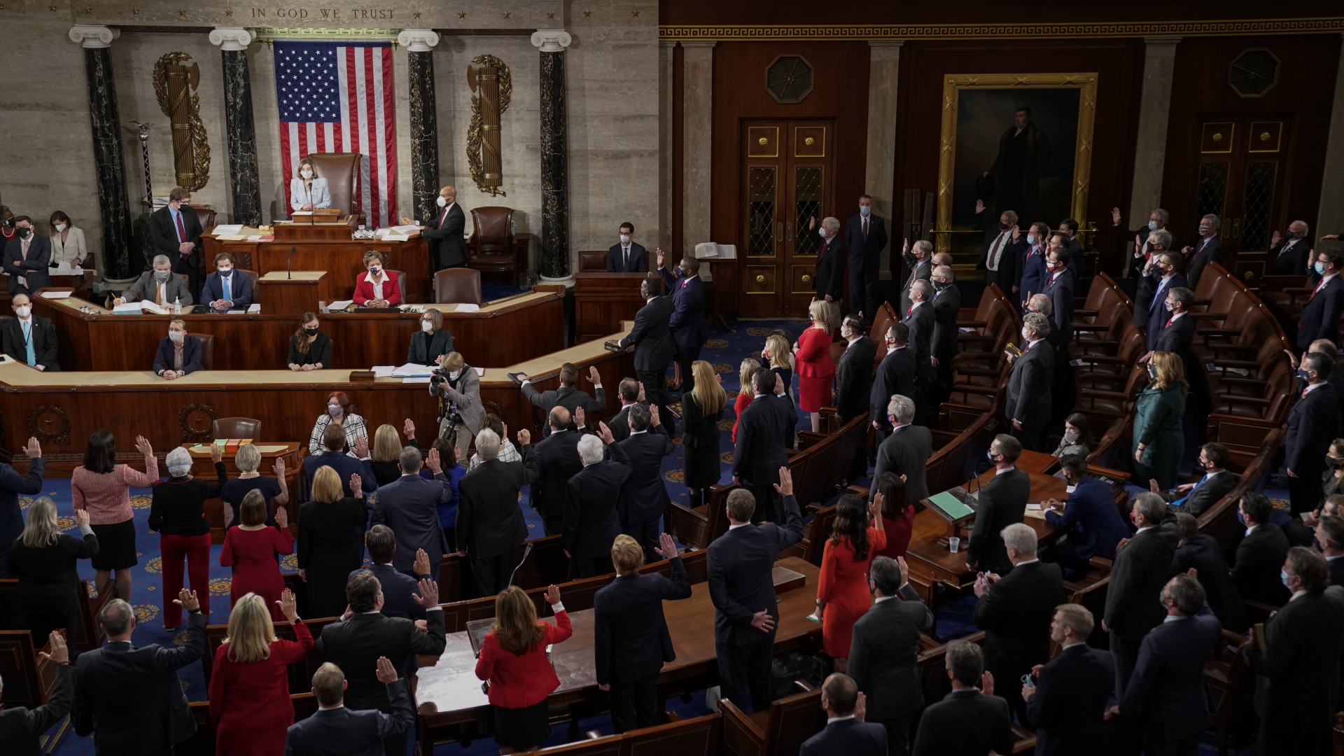 US-Kongressabgeordnete legen den Amtseid ab.