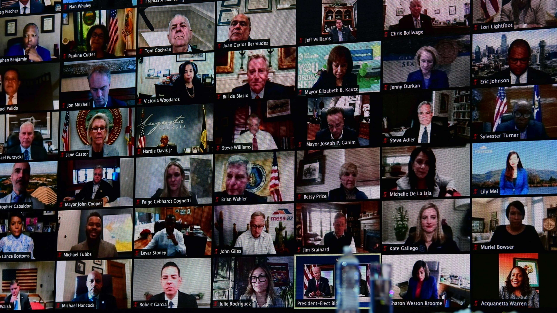 Split Screen mit vielen zugeschalteten Gesprächspartnern | AFP