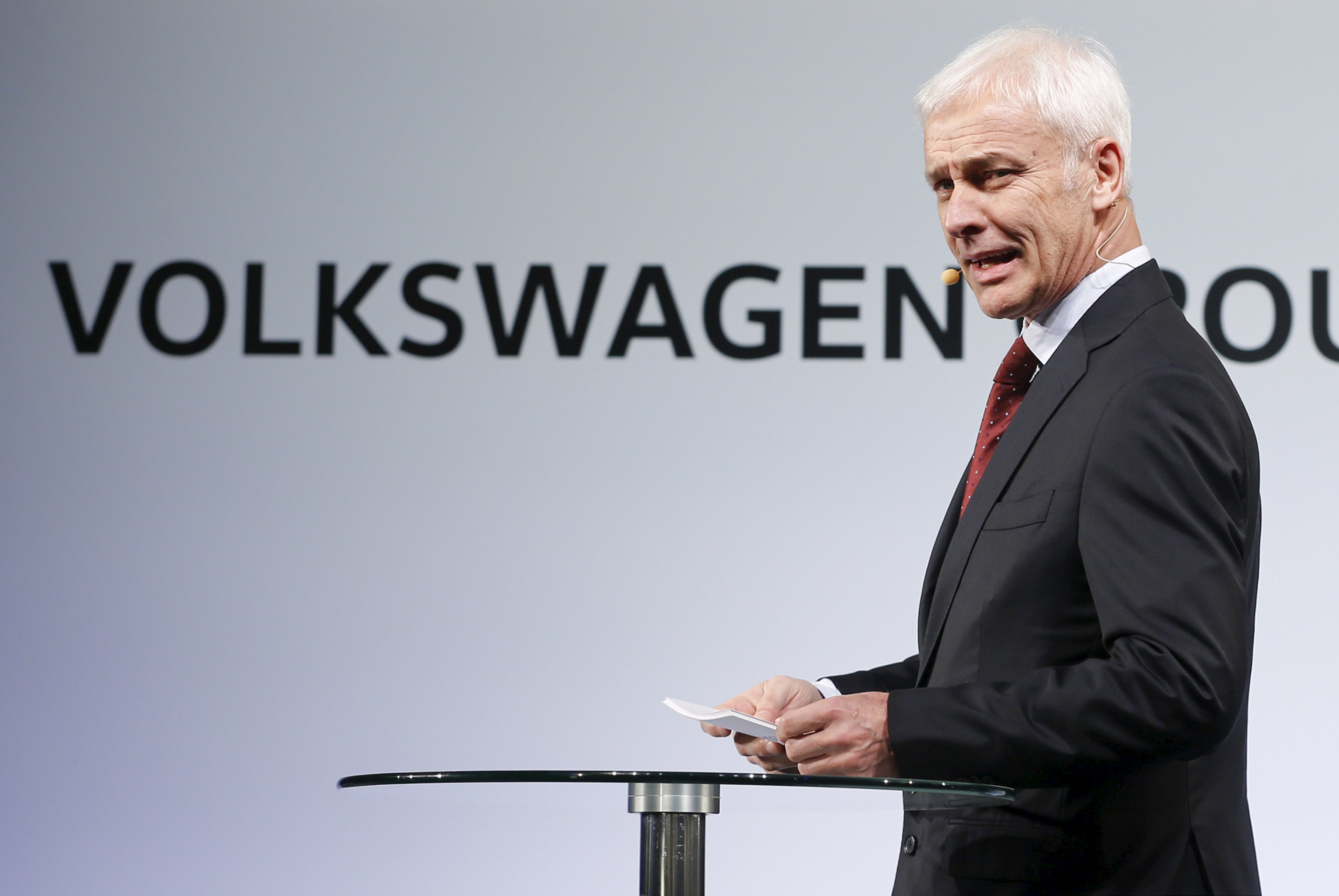 VW-Chef Müller bei seinem Auftritt in Detroit | null