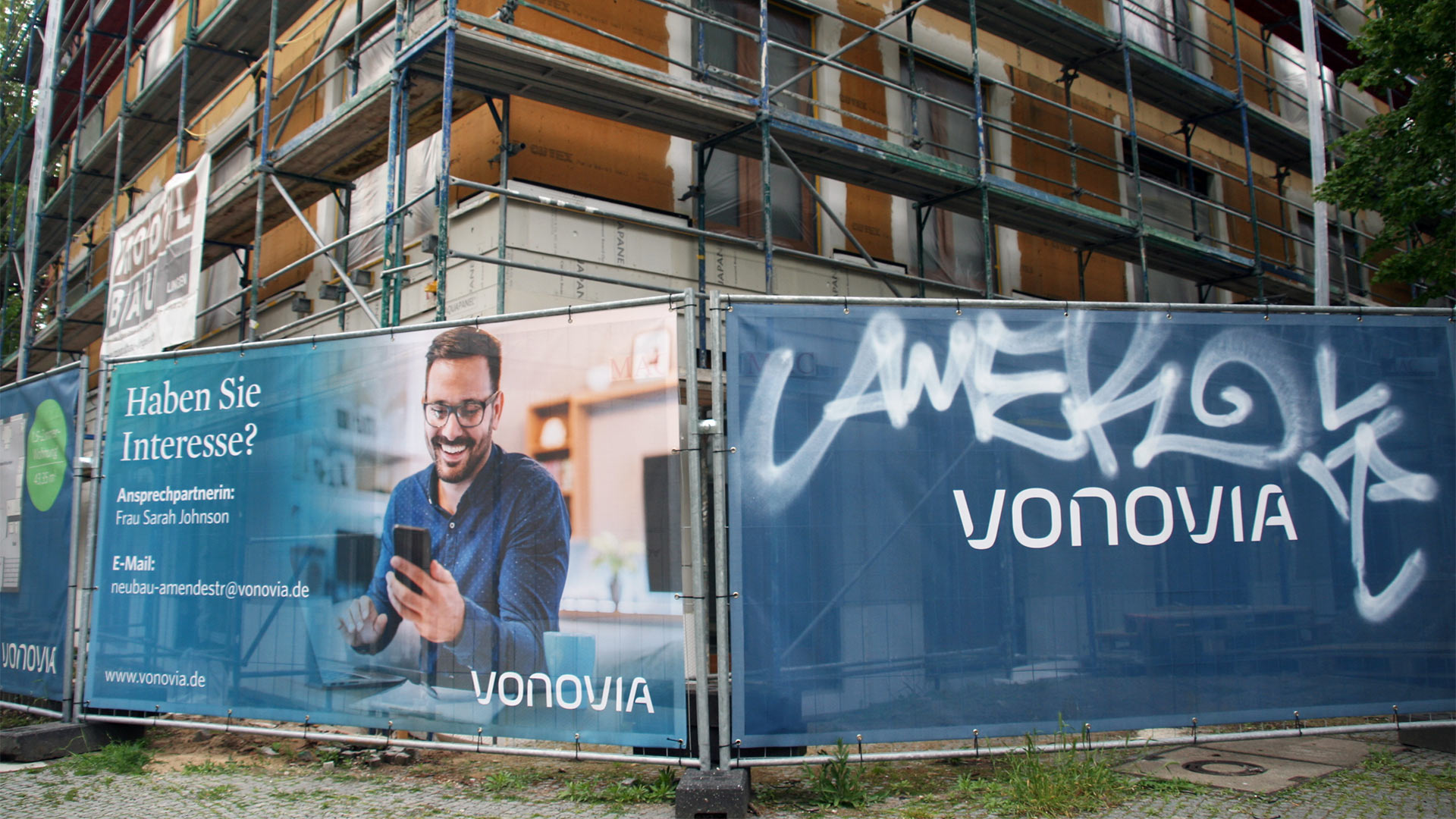 Eine Bausstelle von Vonovia in Berlin
