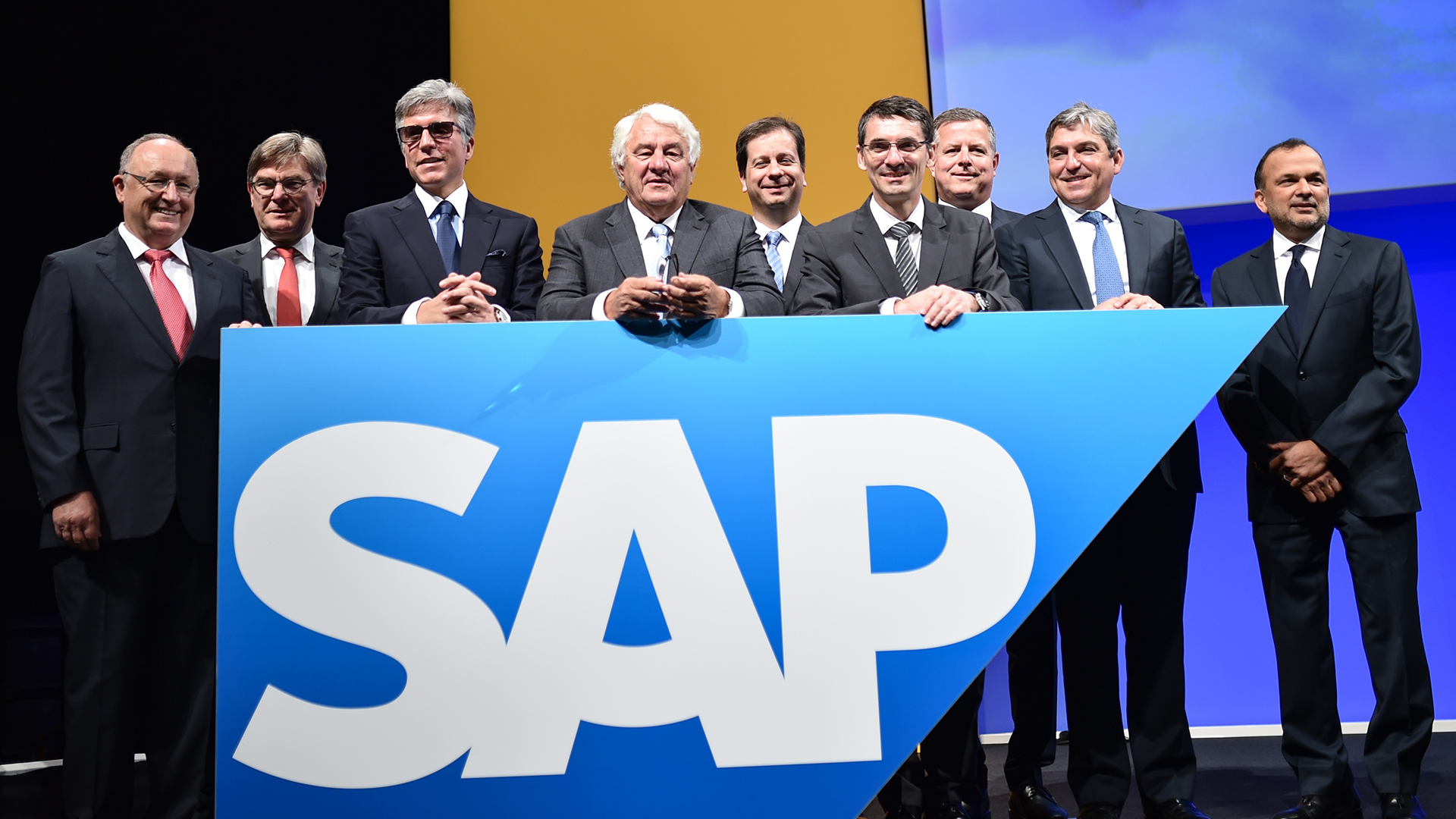 Die Vorstandsmitglieder des Softwarekonzerns SAP im Jahr 2016 | picture alliance / dpa