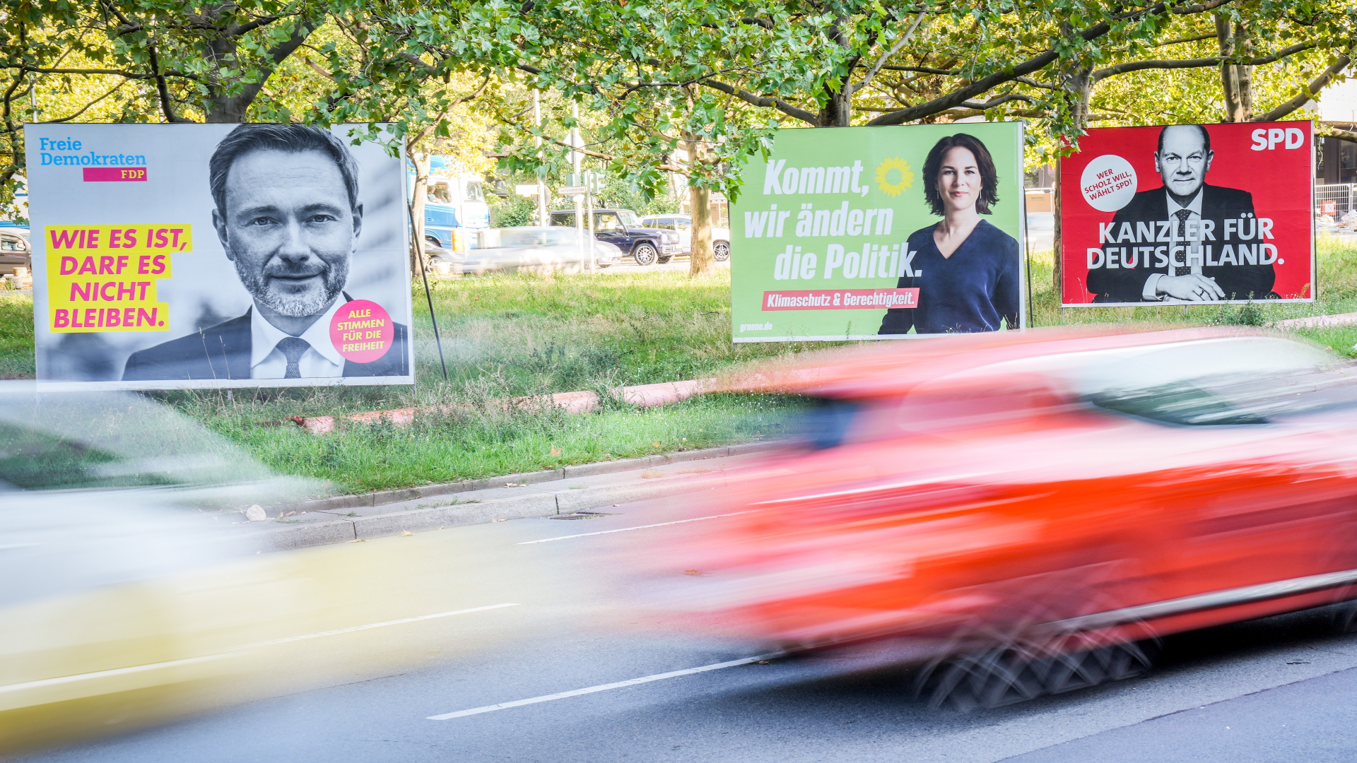 Wahlplakate in Berlin. | dpa