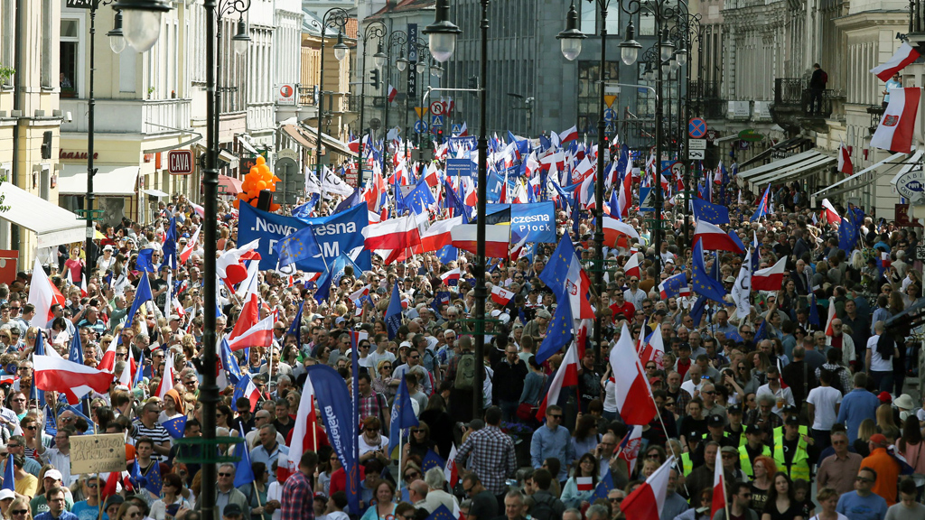 Massendemonstration in  Polen