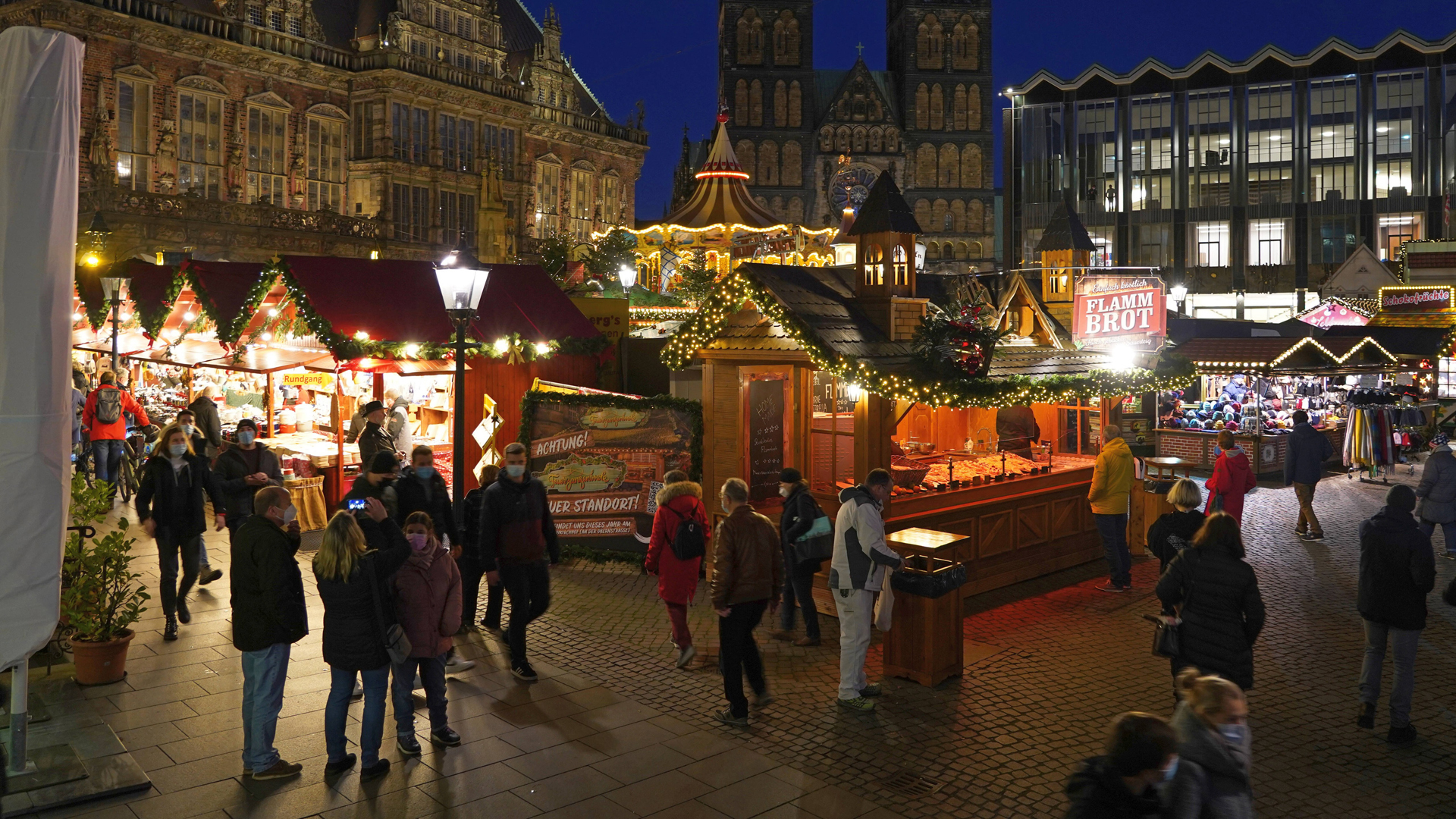Weihnachtsmarkt am Bremer Rathaus. | Kristian Klooß, Radio Bremen