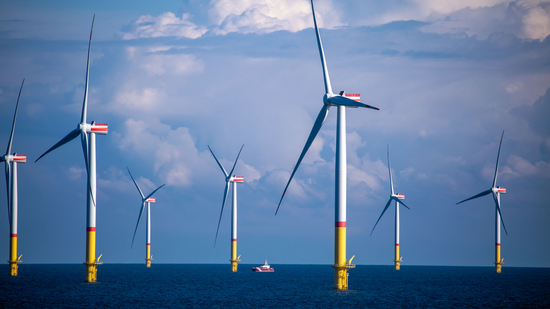 Windkrafträder in der Nordsee vor der dänischen Insel Bornholm | dpa
