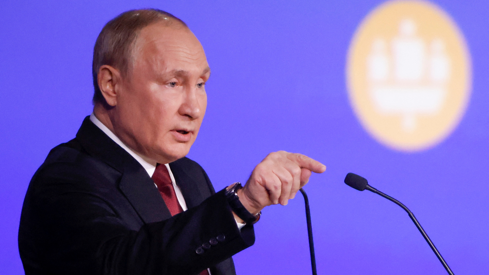 Wladimir Putin beim Internationalen Wirtschaftsforum in St. Petersburg | REUTERS