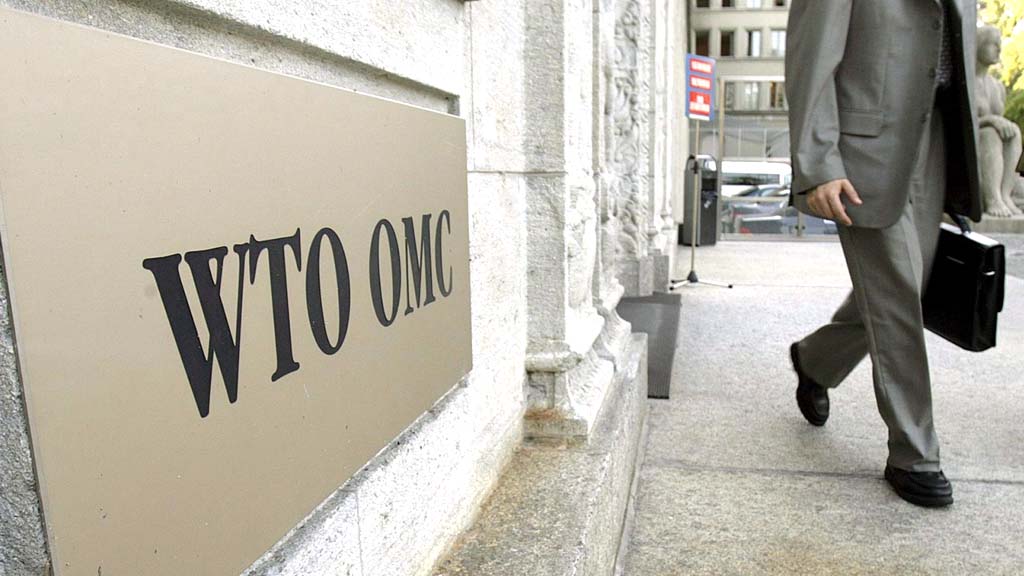 Schild der Welthandelsorganisation WTO | picture-alliance/ dpa
