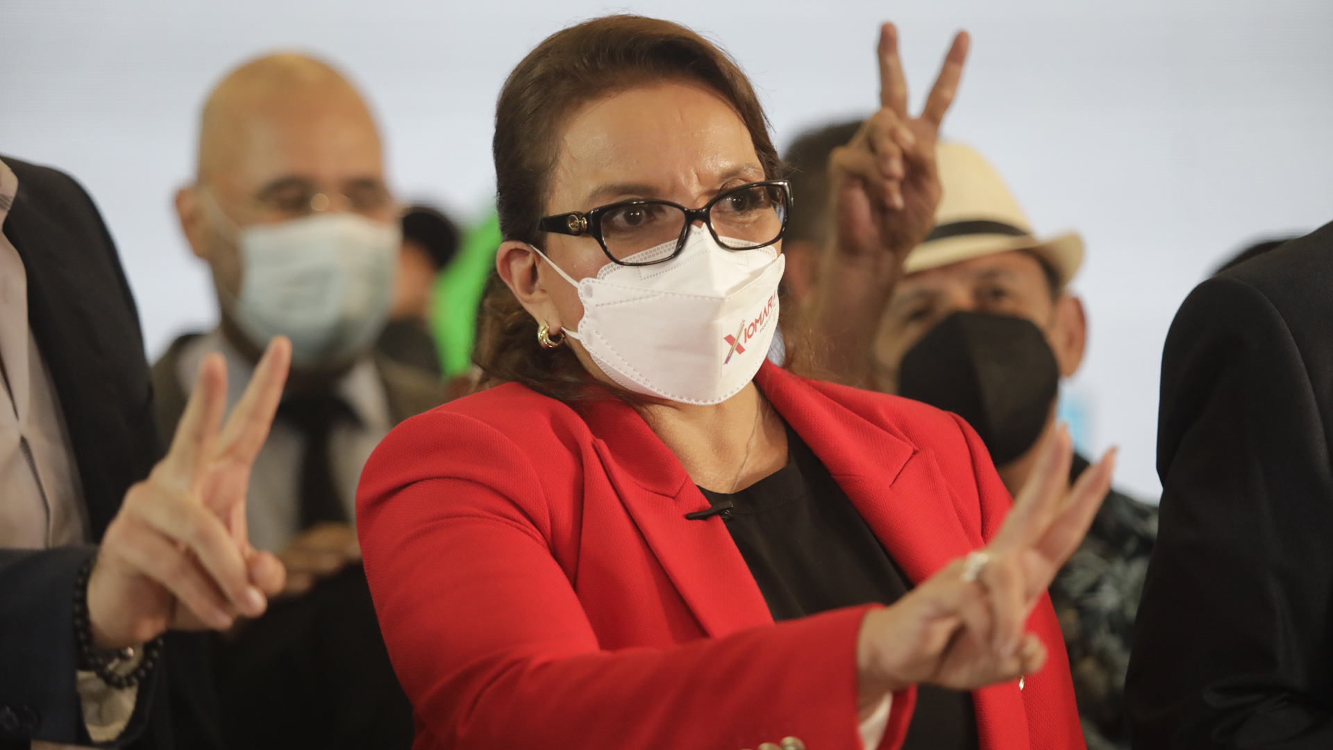 Honduras' neue Präsidentin Xiomara Castro bei ihrem Wahlsieg. | picture alliance / AA