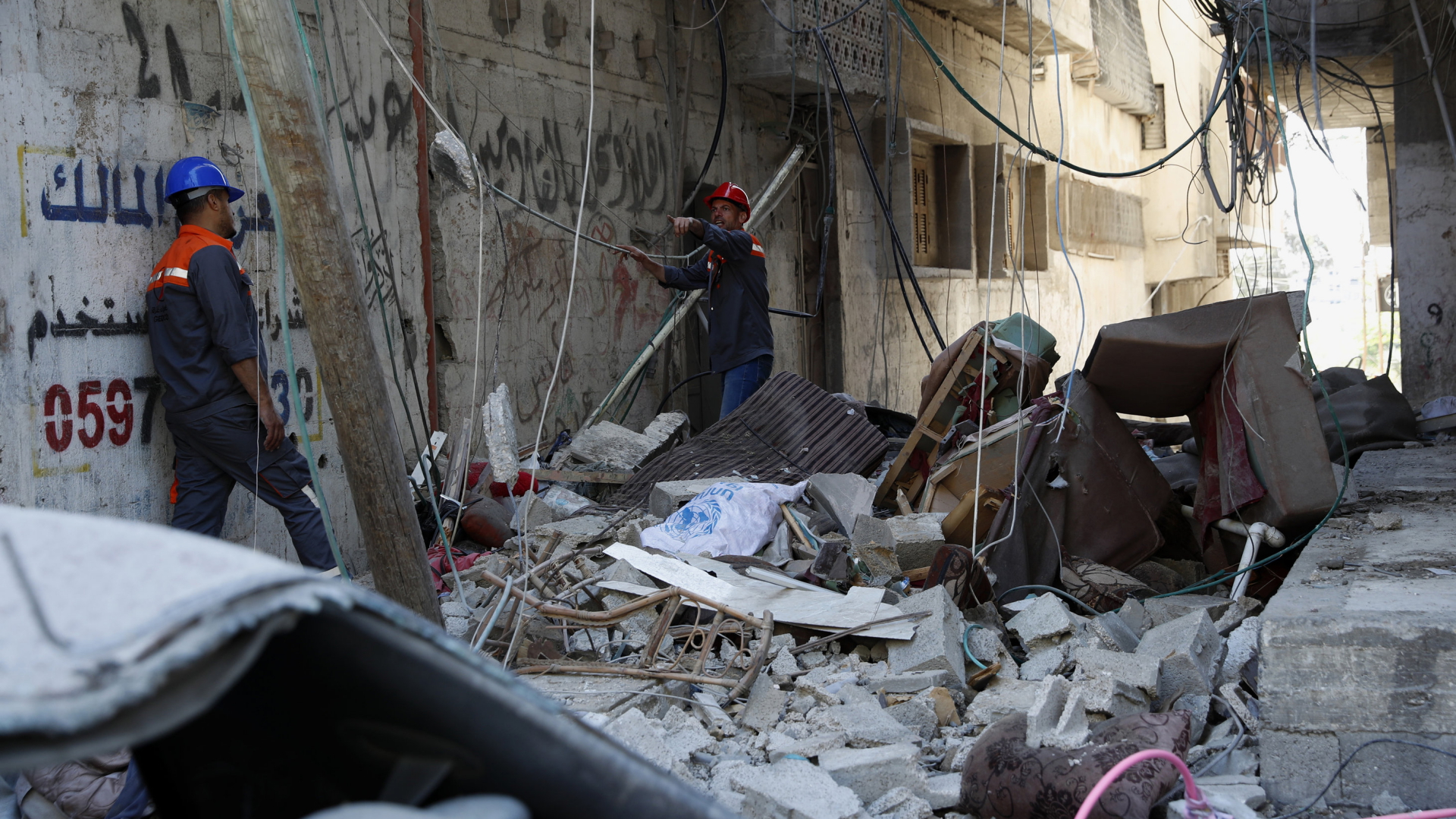 Zerstörte Gebäude im Gazastreifen | AP