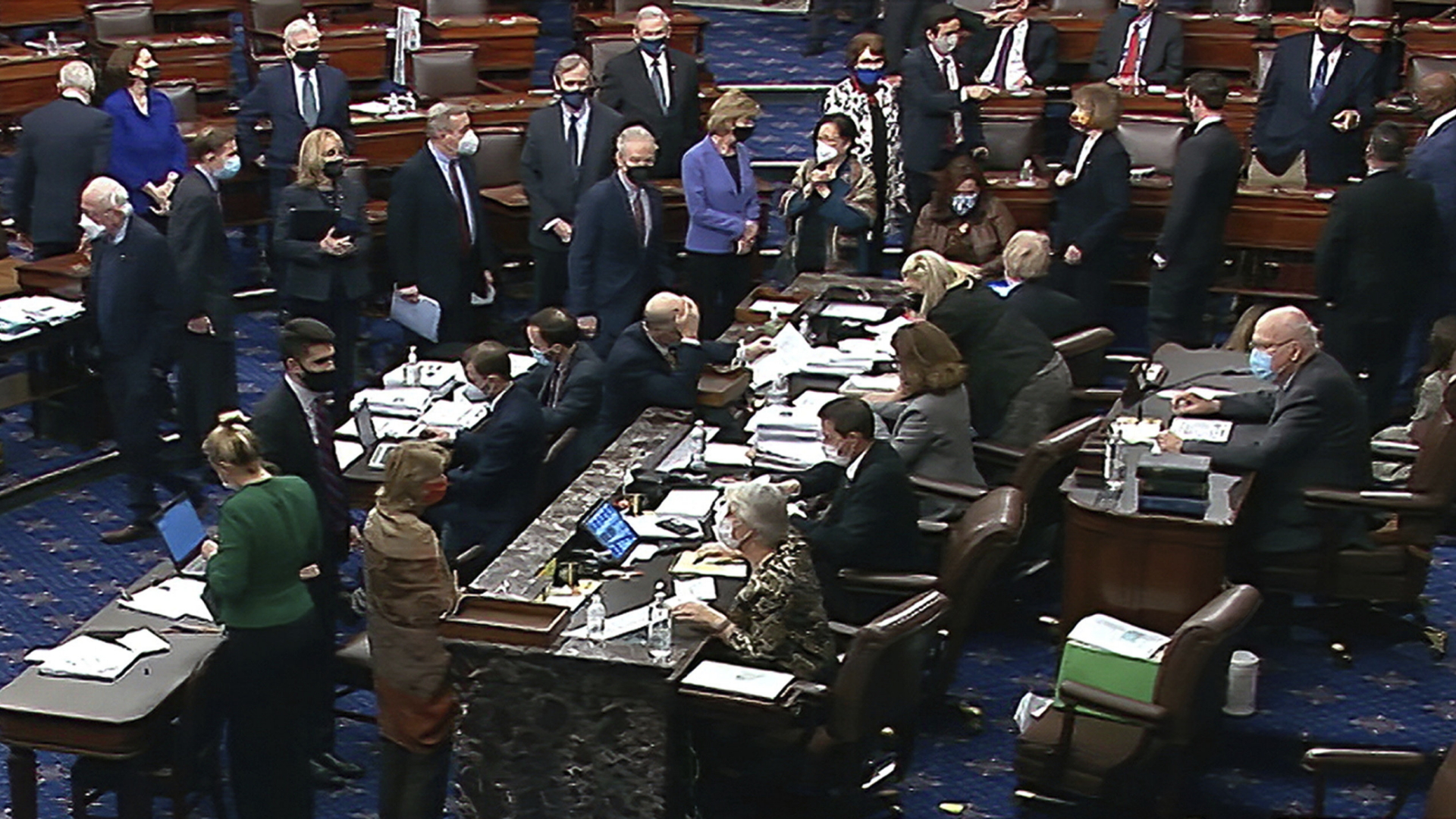 Der US-Senat während der Abstimmung zu den Corona-Hilfen | AP
