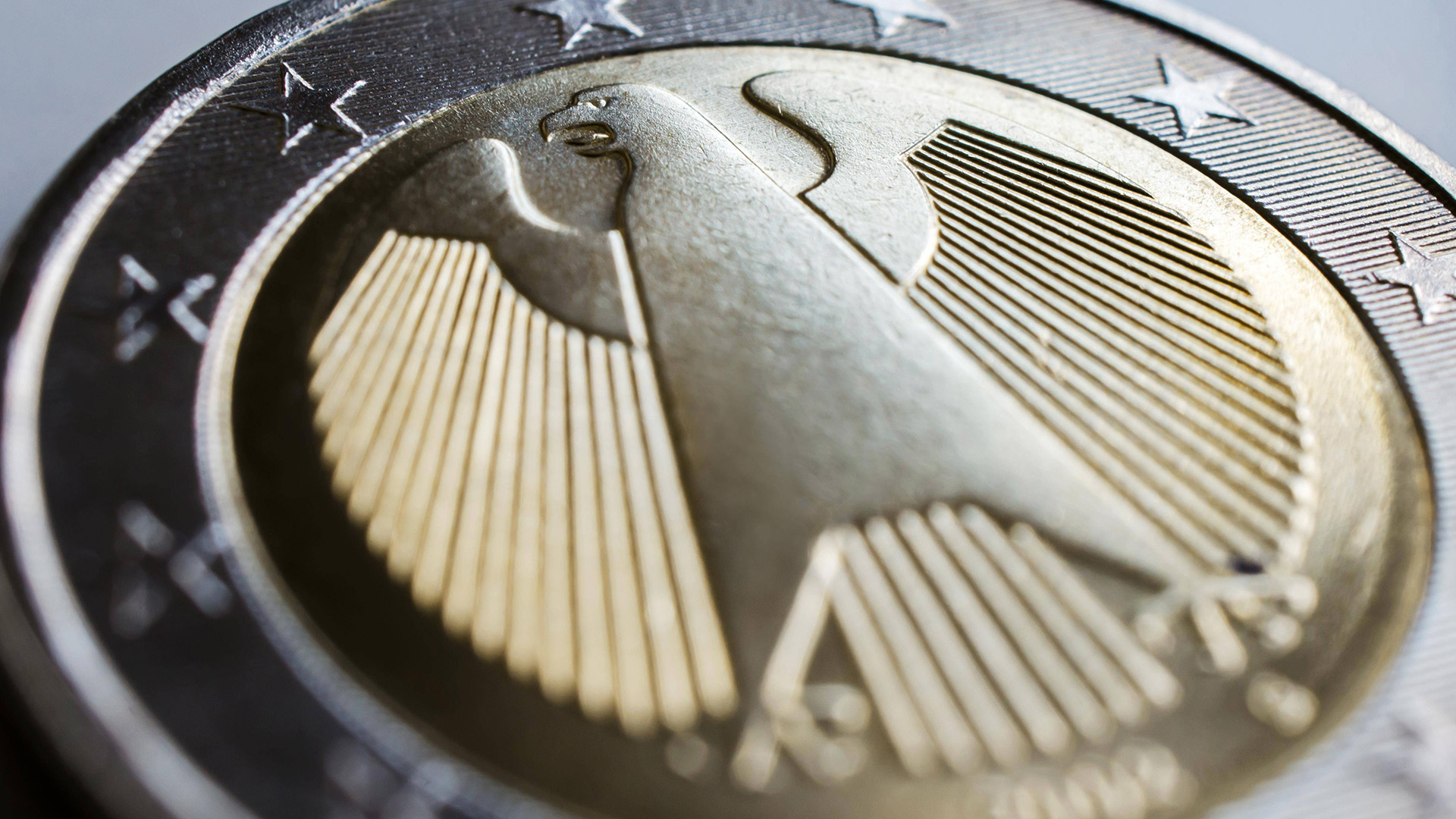 Bundesadler auf einer Euromünze | 