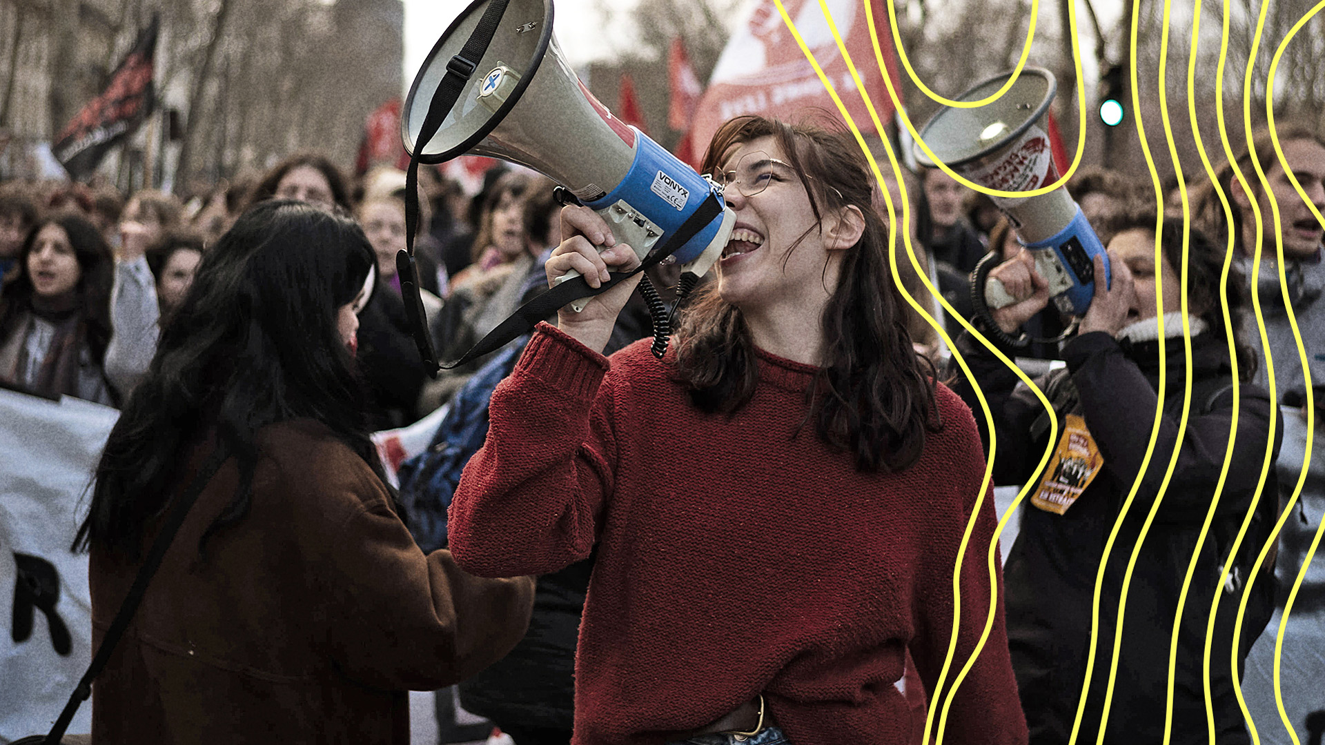 Menschen demonstrieren gegen eine geplante Rentenreform in Frankreich | IMAGO / IP3press / Alexis Sciard