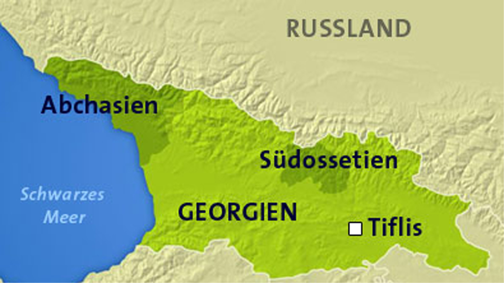 Karte Georgien Tiflis Abchasien Südossetien