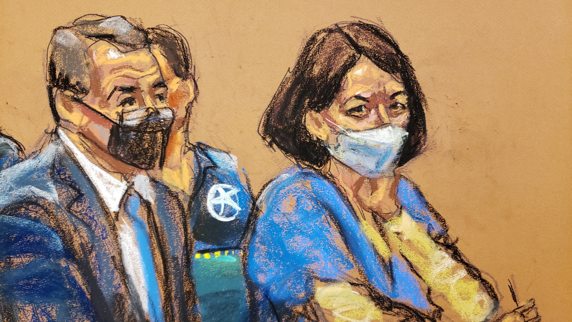 Eine Gerichtszeichnung der Epstein-Vertrauten Ghislaine Maxwell | REUTERS