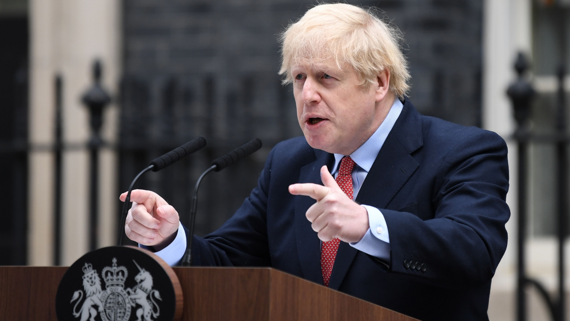 Premierminister Boris Johnson spricht nach seiner Genesung. | AFP