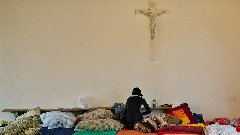 Flüchtlinge in einer Kirchengemeinde | picture alliance / dpa