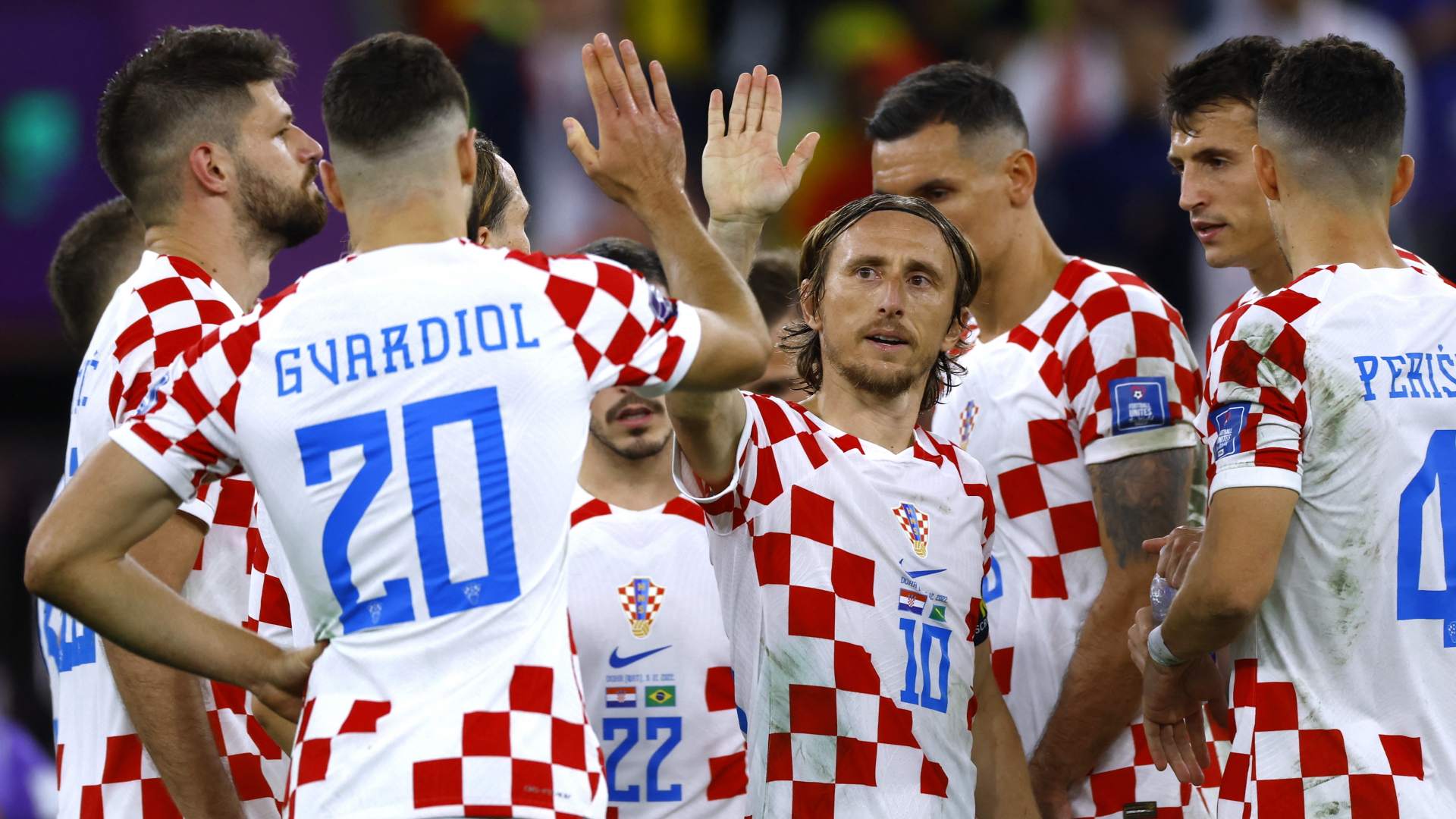 Kroatiens Mannschaft bei der WM in Katar | REUTERS