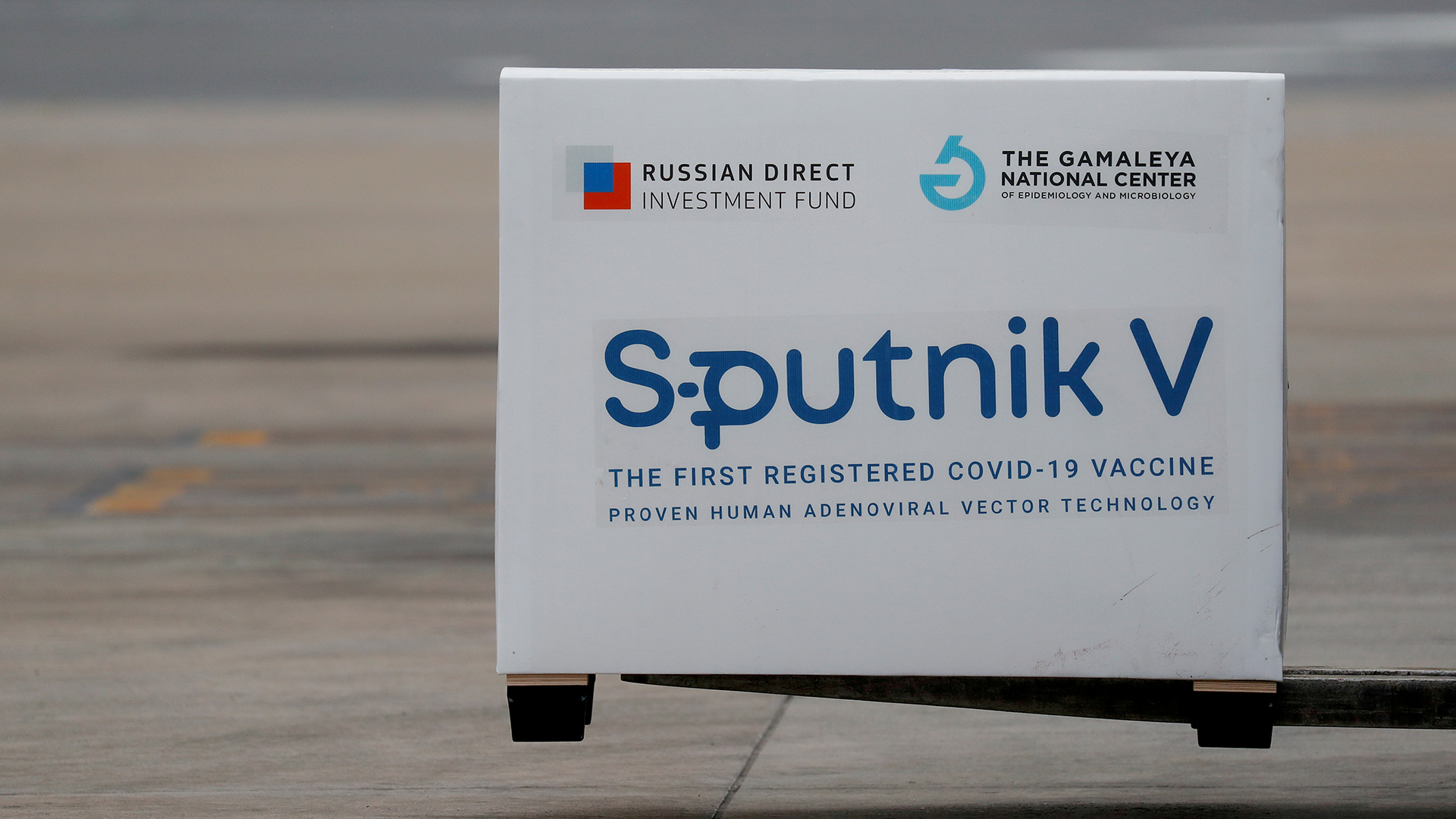 Eine Lieferung des Impfstoffs "Sputnik V" am Flughafen in Buenos Aires (Argentinien) | REUTERS