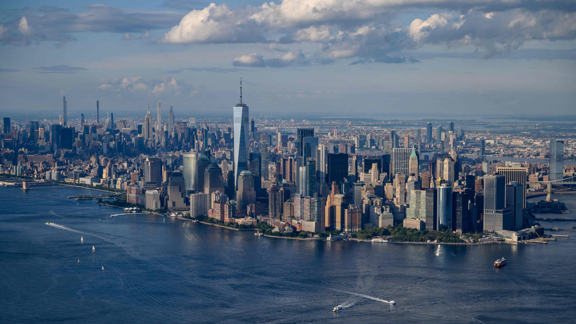 Panorama-Blick auf die Skyline des New Yorker Stadtteils Manhattan | AFP