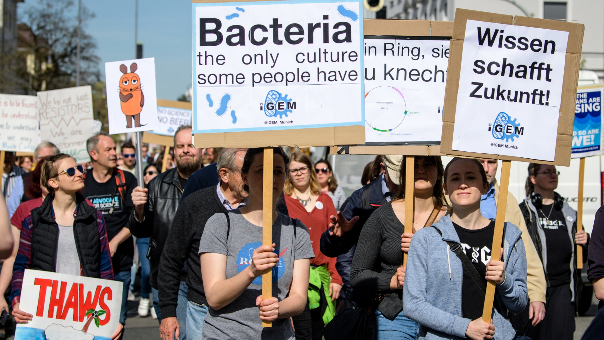 Teilnehmer des March For Science in München | dpa