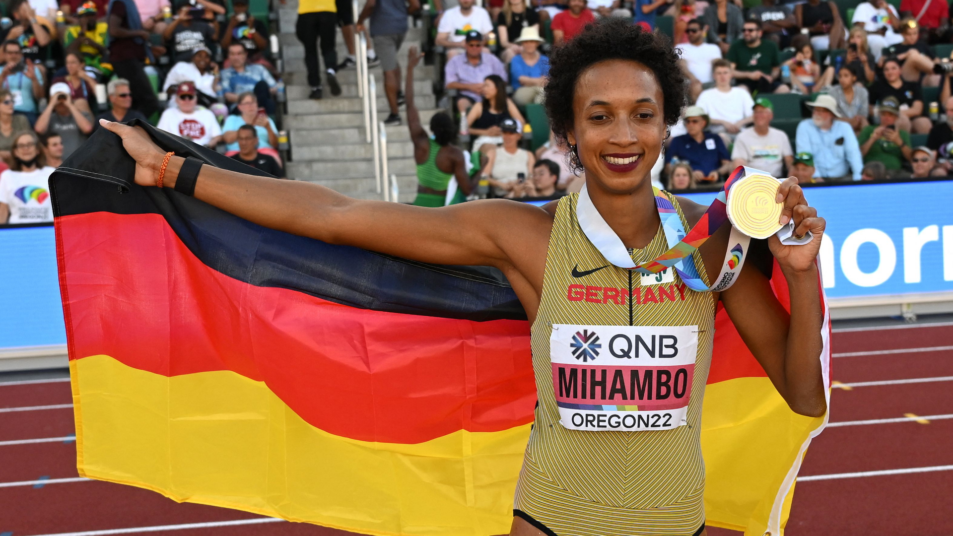Weltmeisterin Mihambo hat ihren Titel verteidigt | AFP