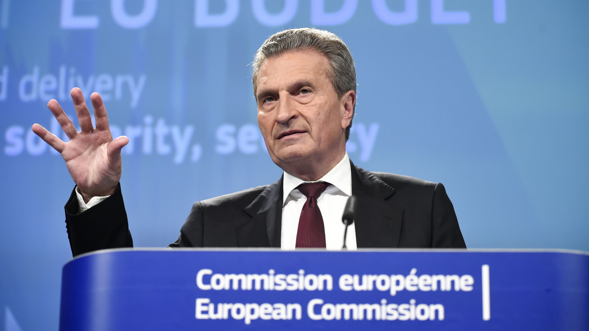 EU-Kommissar Günther Oettinger. | AFP