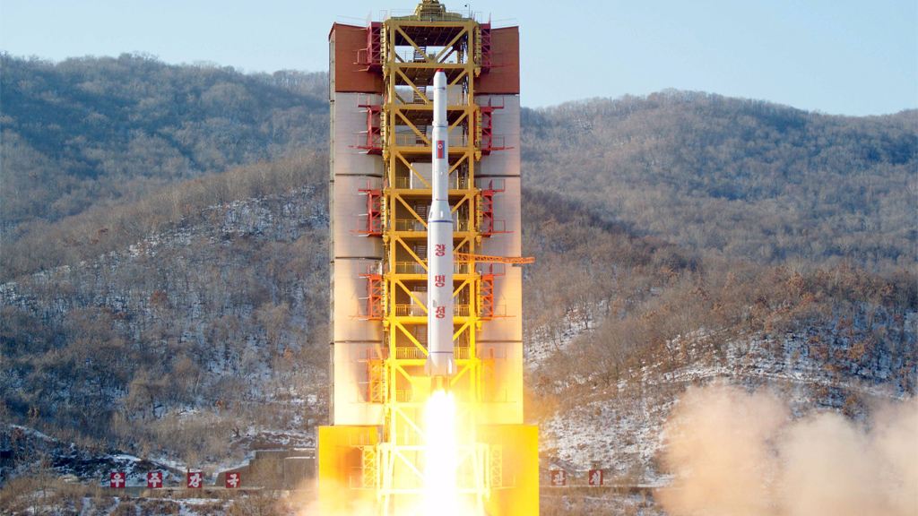 Start einer Langstreckenrakete in Nordkorea