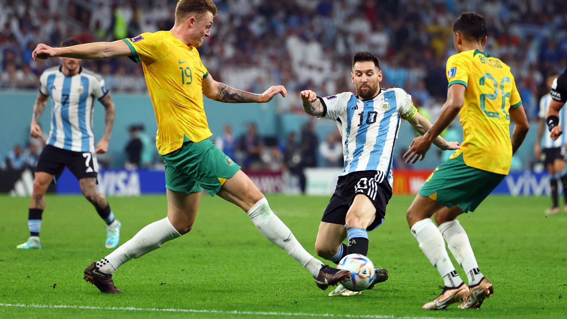 Argentiniens Superstar Messi während des WM-Spiels gegen Australien | REUTERS