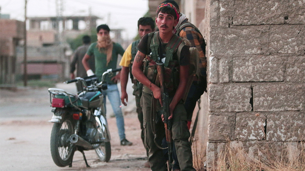 Kämpfer der YPG-Einheit