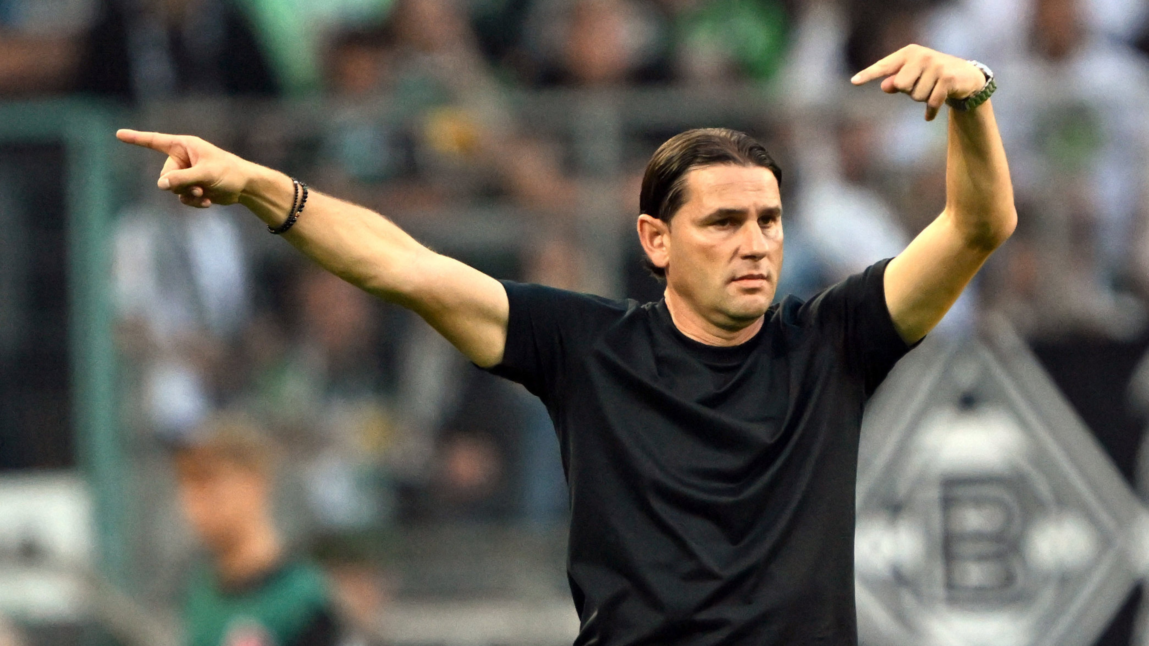 Gerardo Seoane, Trainer von Borussia Mönchengladbach, im Spiel gegen Union Berlin.